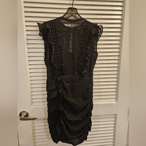 Express Black Textured Midi Dress